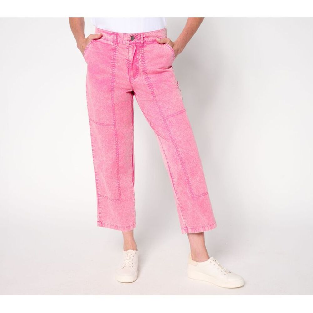 SUNNYLiFE Women's Pants Sz 30 St Wash Cropped Pink A698048